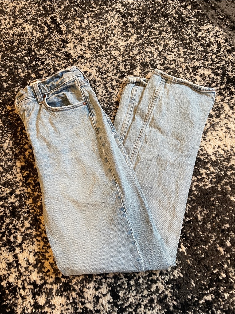 Abercrombie & Fitch Pale Blue Straight Leg Jeans